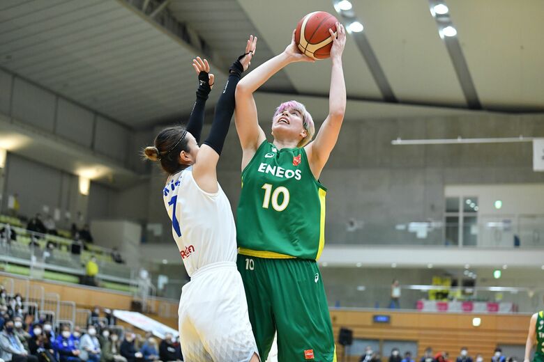 怪我から復帰したチームの大黒柱・渡嘉敷来夢選手（10月31日、東京羽田戦より）