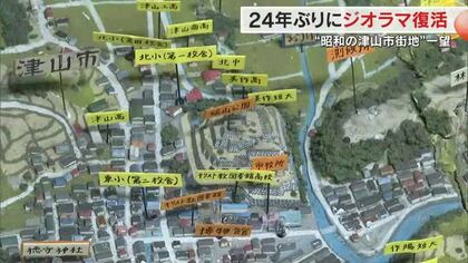 「昭和の記憶を今に伝えたい」１９６３年当時の津山市街地を再現したジオラマ　２４年ぶりに再展示【岡山】