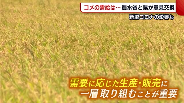 “コメ”にも新型コロナの影響 『需要に応じた生産・販売を』 県と農林水産省が意見交換【新潟】