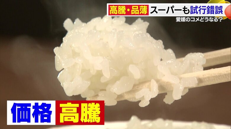 「高すぎて困っとるがな」愛媛県内でも長引くコメの価格高騰　スーパーや生産農家が求めているものとは【愛媛発】｜FNNプライムオンライン