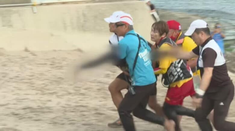 全日本トライアスロン皆生大会で60代女性が救急搬送　スイム中に異変か…心臓マッサージ受ける（鳥取）｜FNNプライムオンライン