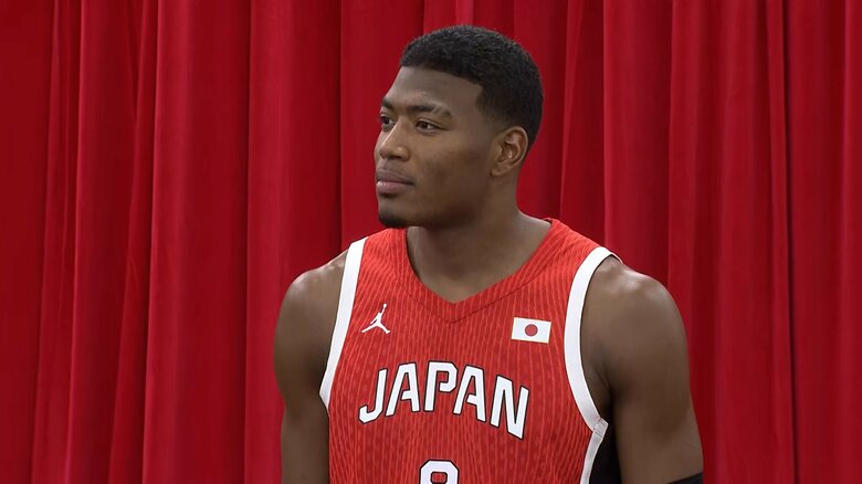 【速報】バスケ日本代表の八村塁選手「プレーで引っ張っていけたら」パリオリンピックに向け決意語る｜FNNプライムオンライン