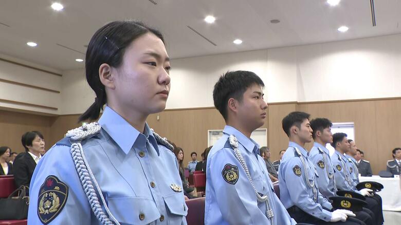 「不偏不党かつ公平忠誠に」今秋採用の新任警察官の入校式　広島県警察学校　基礎を学び、第一線に配属へ｜FNNプライムオンライン