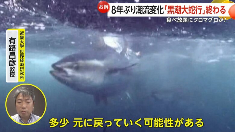 「黒潮大蛇行」について解説する近畿大学世界経済研究所・有路昌彦教授