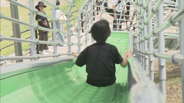 46日ぶりに再開された滑り台（皿倉山･7月19日）