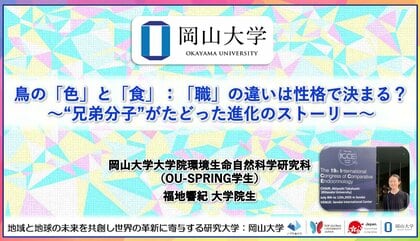 【岡山大学】鳥の「色」と「食」：「職」の違いは性格で決まる？～“兄弟分子”がたどった進化のストーリー～