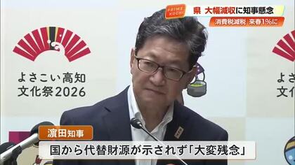 高知県知事が消費税減税に強い懸念　代替財源示されず、県と市町村で118億円の減収見込み