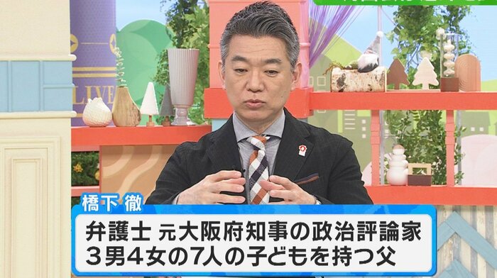 橋下徹氏「旬感LIVE とれたてっ!」より