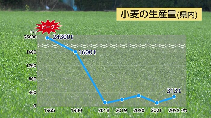 生産量のピークは1965年…現在は減少し横ばいに