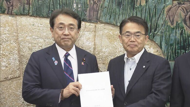 “トランプ関税”巡り要望…大村愛知県知事が赤澤経済再生担当相と面会 資金繰りなど事業者への支援等を要請｜FNNプライムオンライン