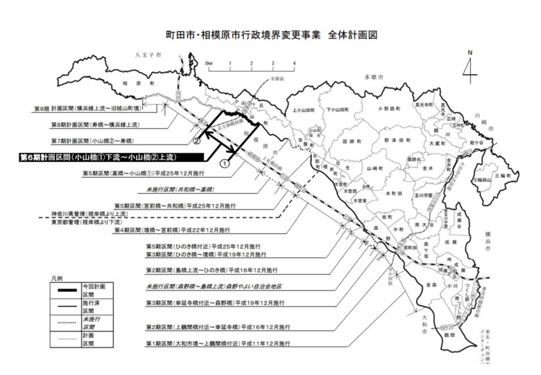 全体計画(強調されているのは前回の第6期計画)出典:町田市