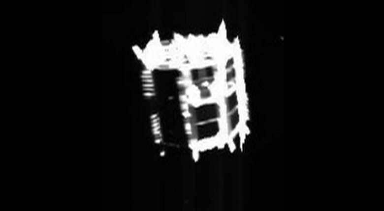 最後に投下された小型探査ロボット「ミネルバ2」（提供：JAXA/千葉工大など）