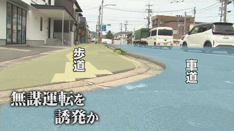 歩道と車道の区別もつきにくかった可能性も
