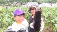 子供たちがナスの収穫と出荷に挑戦　手作りポップも作成し　直売所では完売に
