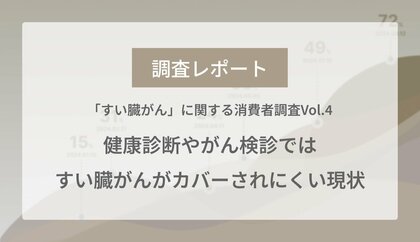 【調査レポートVol.4】40代以上が怖いと思うがん種1位の「すい臓がん」