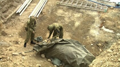 住宅建設現場で1トン不発弾見つかる　陸上自衛隊が安全措置　戦時中に投下か…信管がついた状態　大阪・箕面市