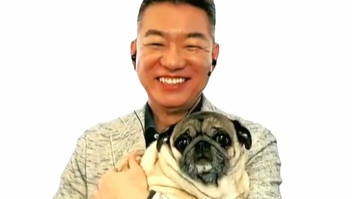 愛犬抱いてリモート出演の橋下徹氏 関西テレビ「ドっとコネクト」より