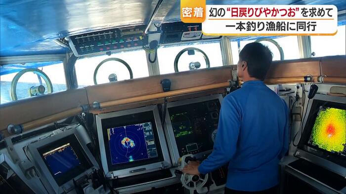 これまでの経験をもとにカツオを追う