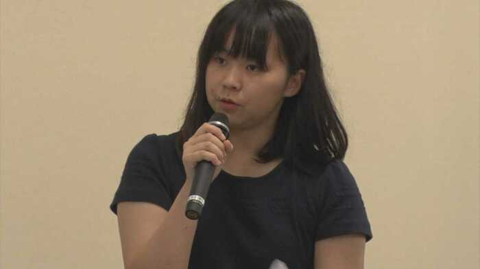 司会 阿部こころさん(震災当時小学6年生 女川町)