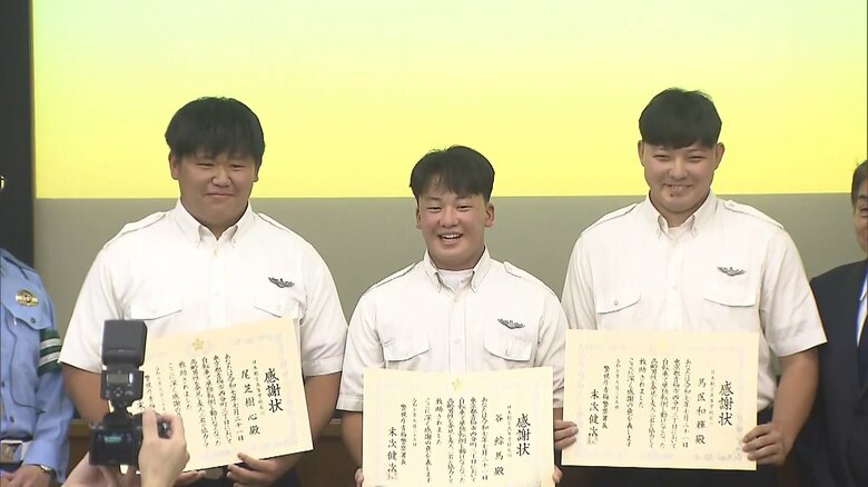 能登半島地震の影響で都内で生活する日本航空高校石川の3人に感謝状　自転車事故の高齢男性を救助　東京・青梅市｜FNNプライムオンライン