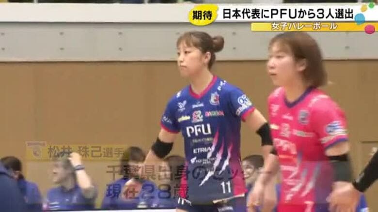バレーボール女子日本代表にPFUから川添美優・松井珠己。 バルデス・メリーサも練習生として参加へ｜FNNプライムオンライン