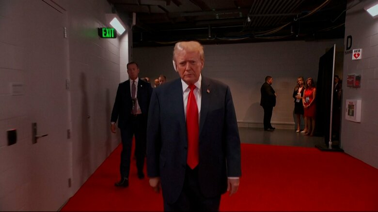 15日、ウィスコンシン州ミルウォーキーで行われた共和党大会に出席したトランプ氏