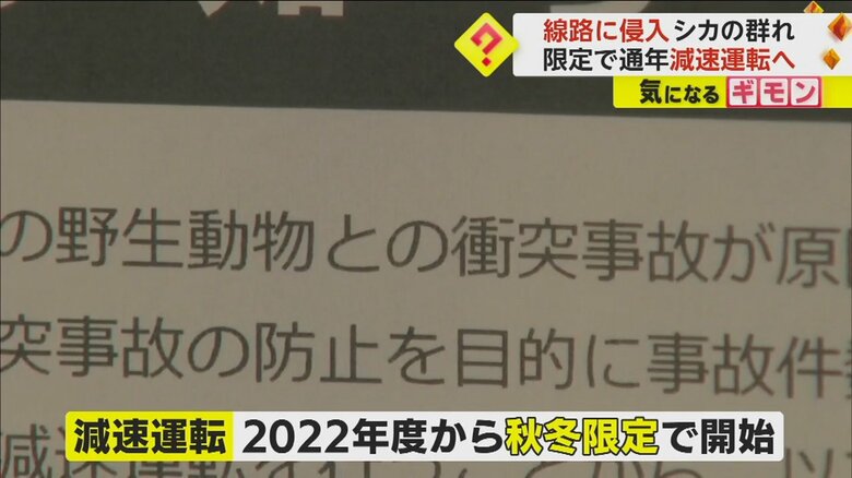 減速運転期間の告知