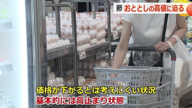 店は価格低下は見込めないと話す