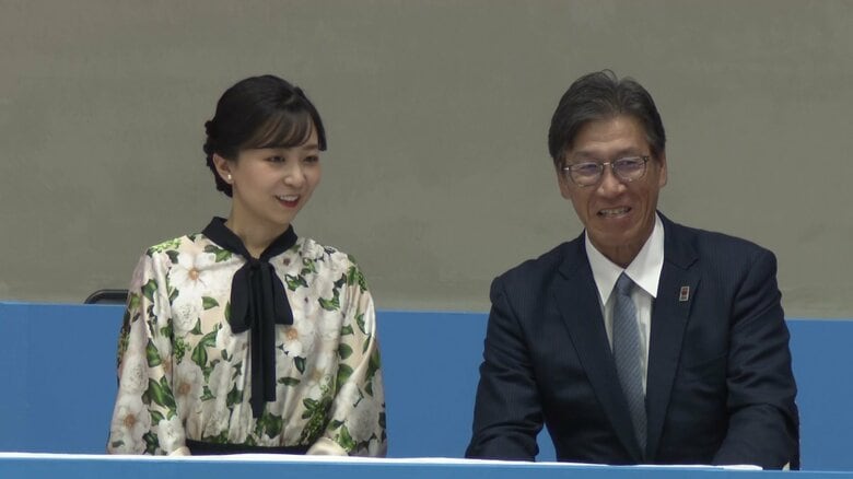 国民スポーツ大会のバスケットボール競技を観戦される佳子さま（滋賀・大津市）