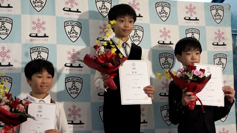 ノービスA男子表彰台（中部選手権）