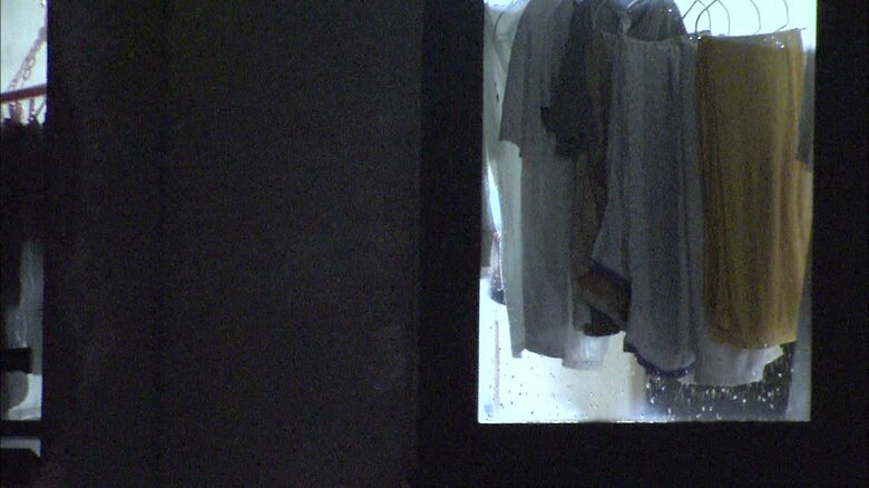 事件発生当時のアパート