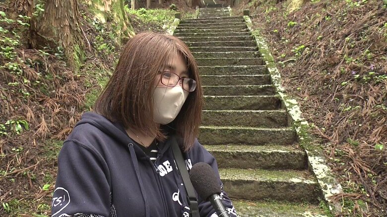 愛知県から聖地巡礼に来た女性