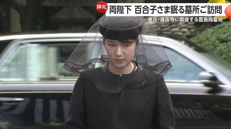 「一日墓所祭」に参列する黒いベール姿の愛子さま