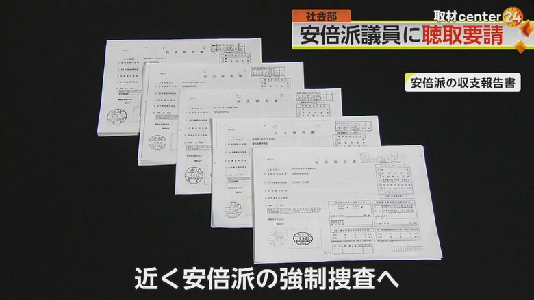 自民党・安倍派の収支報告書