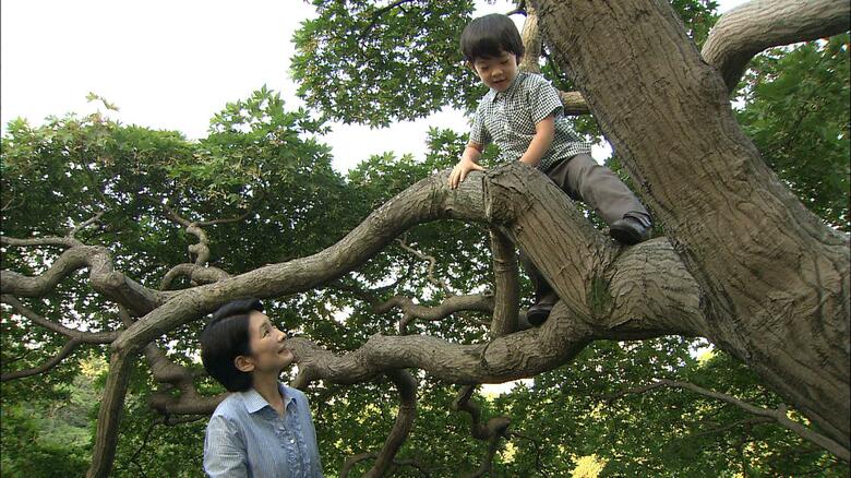平成23（2011）年8月　木登りされる悠仁さま（5歳の誕生日）