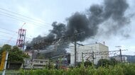 熊本地震で被害の日本製紙八代工場　解体中に煙突から出火