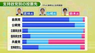 投票行動調査 無党派層の6割強が山崎氏を支持 【参院補選・静岡】