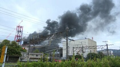 地震で被災の日本製紙八代工場で火災　解体中の煙突やステンレス製の土台を焼き未明に鎮火　熊本・八代市