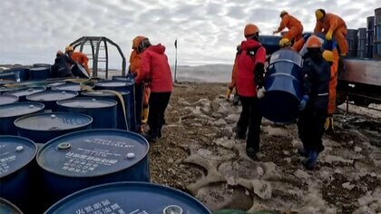 ドラム缶をコンパクトに　日本に持ち帰り