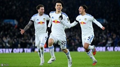 田中碧プレミアリーグ初ゴール！強豪チェルシー相手に強烈ミドル“無回転”弾　4連敗中のチーム救う一撃