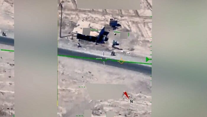 中東で撮影されたドローン映像には高速で移動する物体が映っていた(提供:国防総省)