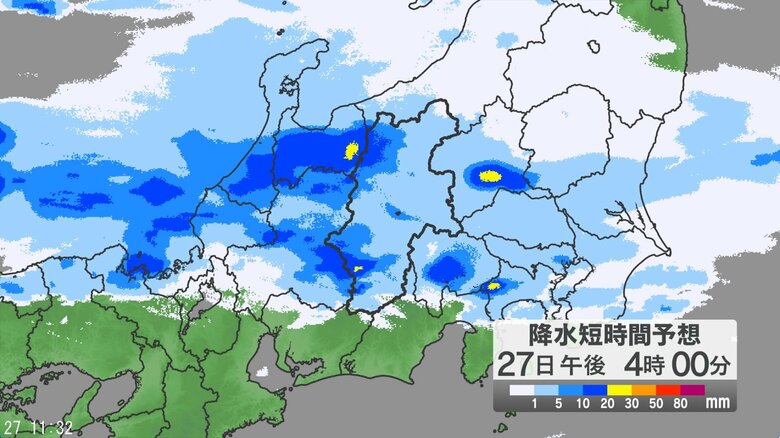 関東甲信地方で「警報級の大雨」の地域や期間が拡大する可能性　24時間予想降水量は甲信地方150ミリ、関東地方北部・南部100ミリ（28日正午まで・多い所で）｜FNNプライムオンライン