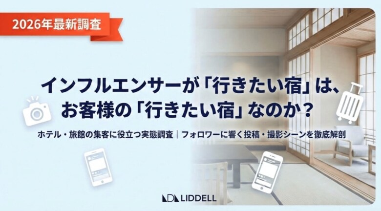 【最新調査｜前編】ホテル・旅館の集客に役立つ実態調査を公開！インフルエンサーが「行きたい宿」は、お客様の「行きたい宿」なのか？