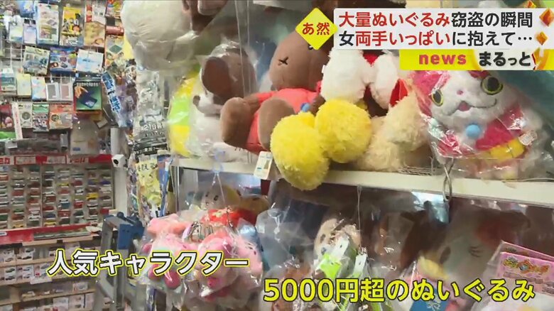 女がいたぬいぐるみコーナー