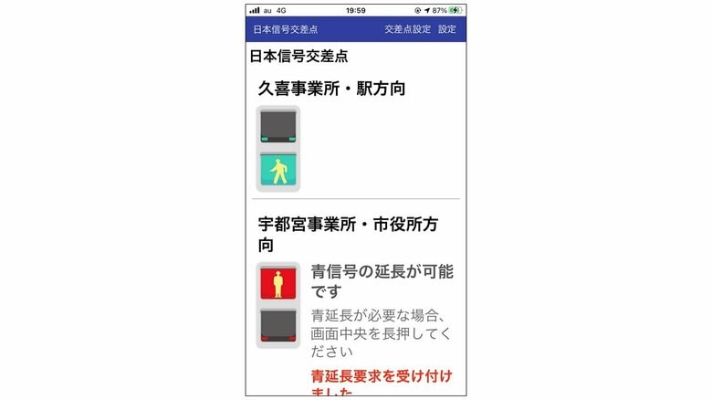 一部の交差点では青信号の延長ができる（画像提供：日本信号）