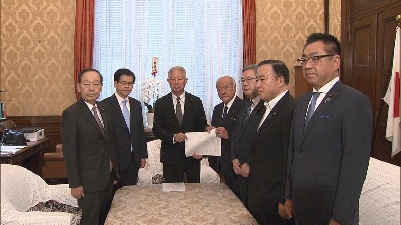 与党による衆院議長への会期延長の申し入れ
