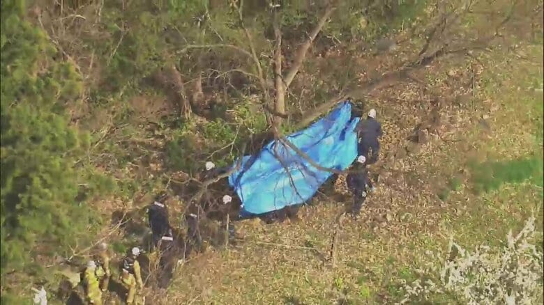 女性の遺体が見つかり、警察官がクマに襲われた現場（4月21日　岩手・紫波町）