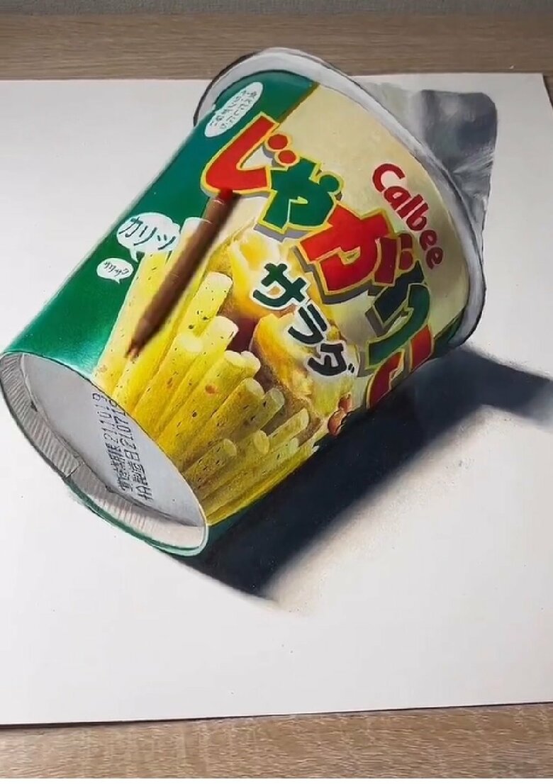 鉛筆を転がして“絵”だと証明