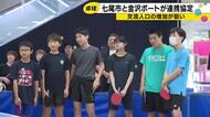  卓球で交流人口増へ　七尾市が金沢ポートと連携協定　来月初の公式戦・松平選手も登場