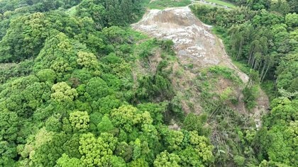 バキバキと樹木が折れる音…南島原で大規模地滑り　3年前にも同じ場所で、1年前には異変に気付くも住民は知らず